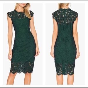 NWT green Lace Floral Elegant Cocktail Dress